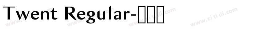Twent Regular字体转换